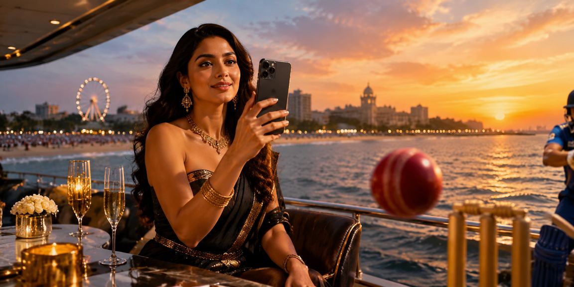 Excited Indian cricket fans enjoying betting on mobile devices